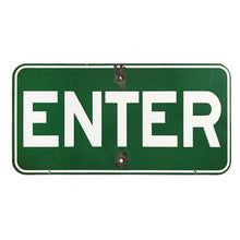 ENTER porcelain sign